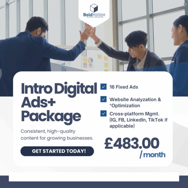 Intro (PLUS) Digital Ads Package (16 Custom Built Fixed Ads )